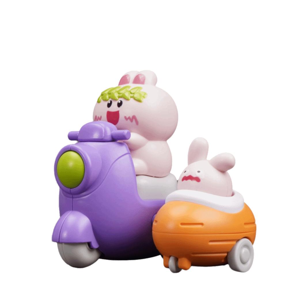 

Soft Rubber Material Press Tricycle Toy Creative Pull Back Friction Car 1 2 3 Year Old фиолетовый