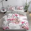 3D Flamingo Printed Bedding Set King Queen Size Cartoon Pink Animals Duvet Cover With Pillowcases 2/3pcs Polyester Quilt Cover