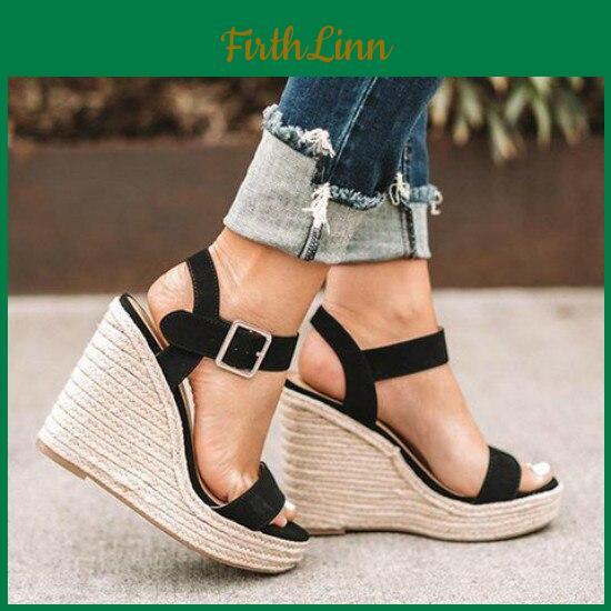 Ladies Chaussure Shoes Woman Gladiator Women Wedge Summer Sandals Pumps Crosstied High Heels Platform