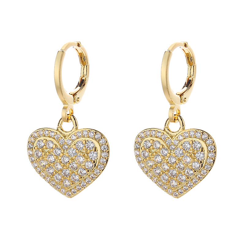 

Versatile Heart Pendant Earrings for Women - Simple Korean Fashion Studs