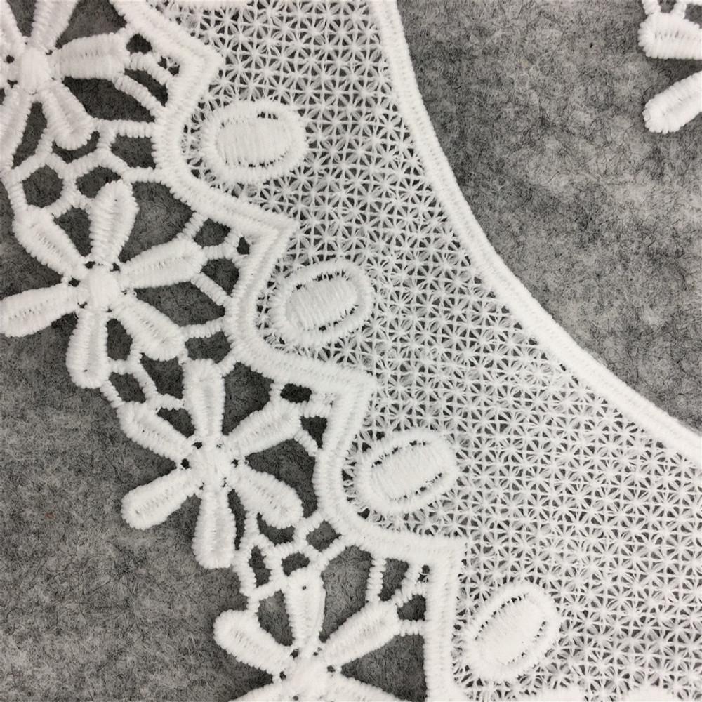 High quality Lace fabric White milk fiber Laces collar Baby hair bands Embroidery Craft materials Dress Needlework Accessories