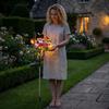 Solar-powered Butterfly Flower Light, LED Simulated Flower Light, Outdoor Light, Outdoor Colored Light, European- Courtyard Decorative Light.