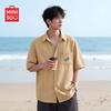 MINISO Men's Ice Silk Short Sleeve Casual Shirt