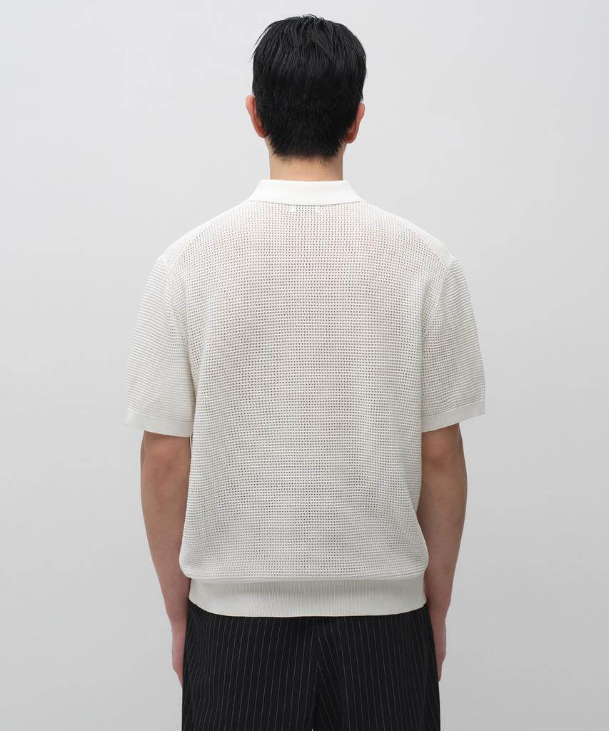 MUSINSA STANDARD Crochet Knitted Polo Shirt [Ivory]