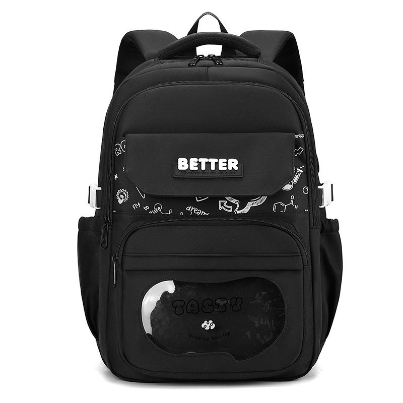 Junior High School Student Schoolbag Children Contrast Color Backpack Women's Large Capacity Backpack
