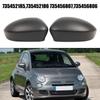 Driver and Passenger Rearview Mirror Cover Matte Black ABS for Fiat Grande Punto 2009 to  Exterior Housing