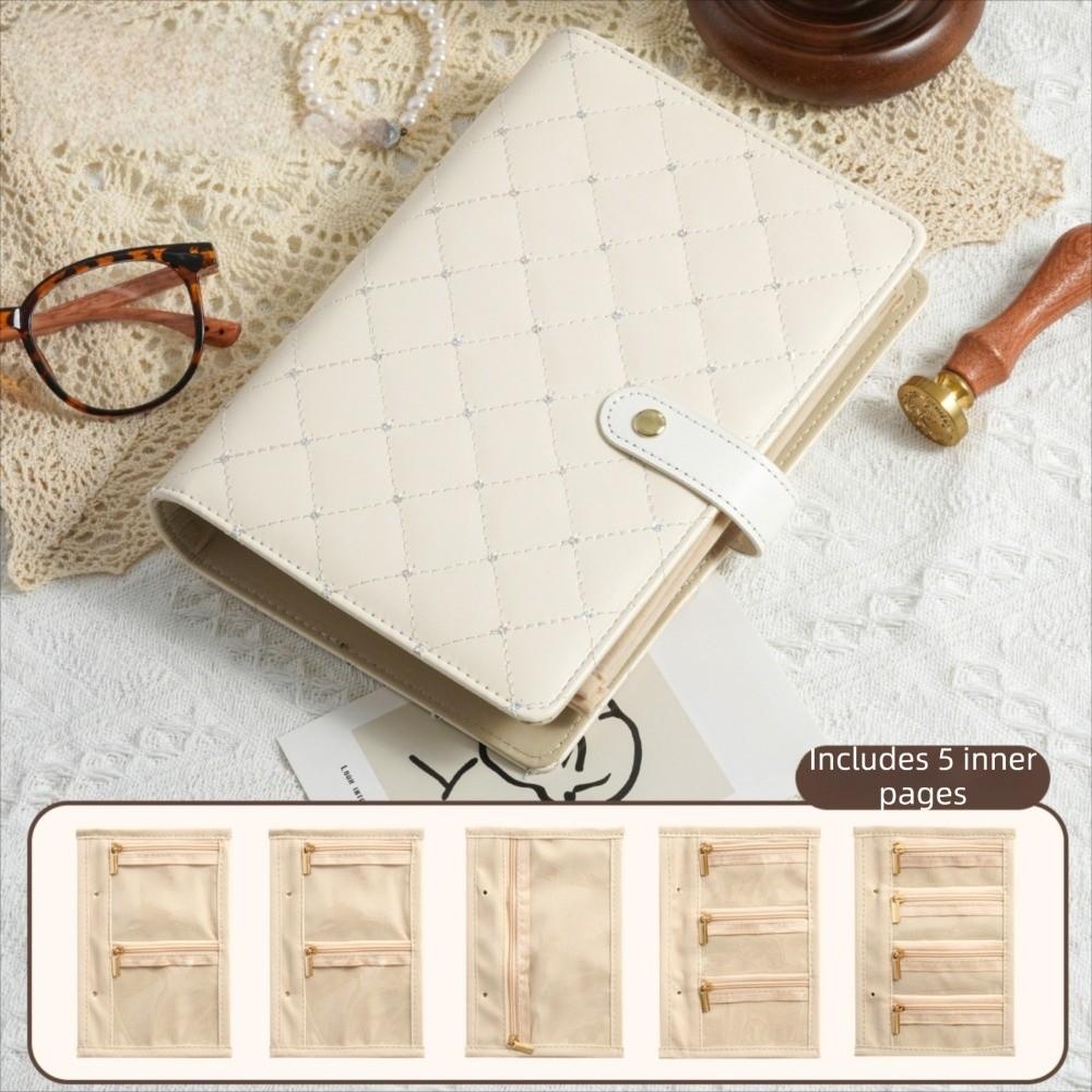 Zipper Jewelry Storage Book PU Leather Jewelry Storage Bag Jewelry Organizer Roll  Home