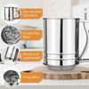 Mehl Sieb, Handheld Edelstahl Sieb Puderzucker Streuer Set, Geeignet für Backen