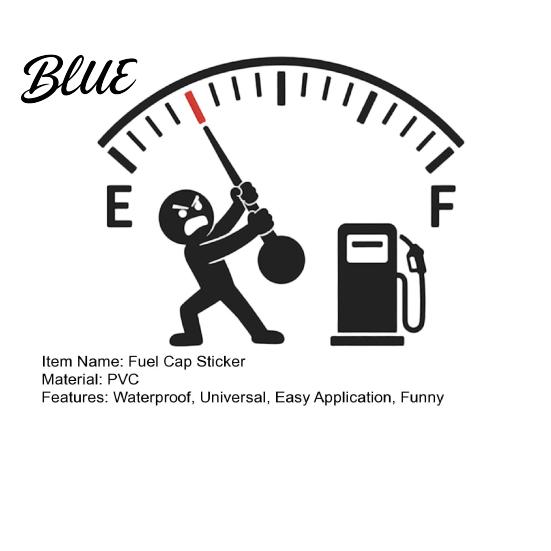 Fuel Tank Sticker Funny Car Cap Sticker, Hilarious Lid Decal, Fun Self-Adhesive Gauge Empty for Most Cars Trucks SUVs