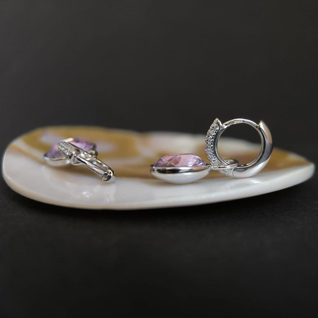 Серебряные серьги с фианитами (60002386)