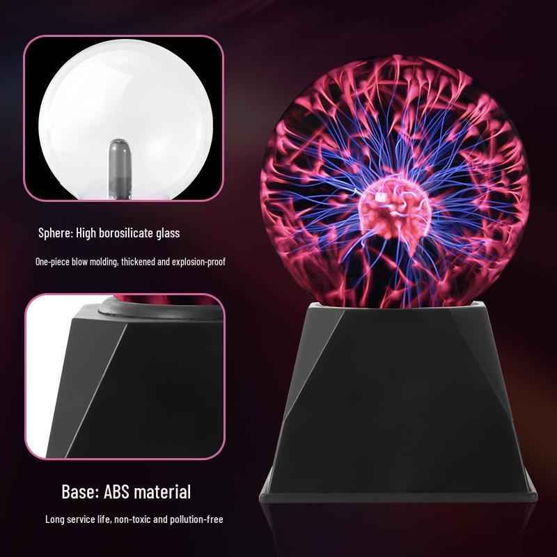 USB Sound-Activated Plasma Ball Night Light
