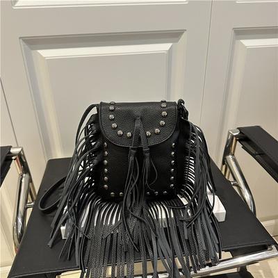 Trend mody frędzle nity popularny design damskie torby nowa casualowa wszechstronna torba na ramię listonoszka