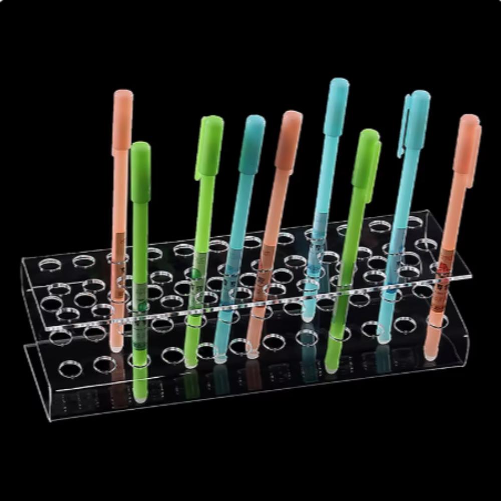 12/24/36/48 Holes Acrylic Pen Holder Clear Stationery Display Stand  Eyelash Planting