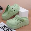 Women's Soft EVA Summer Slippers Round Toe Flat Home Slides Dry Wedges Platform Beach Sandals Thick Bottom Garden Use