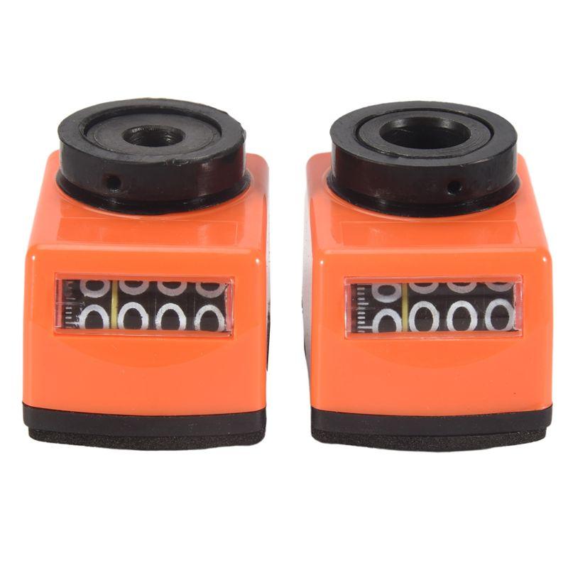 

A84E-2 шт. Цифровой дисплей положения 8 мм, 12 мм Цифровой индикатор положения Счётчик для станкостроения оранжевый