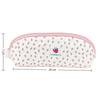 Pink Strawberry Print Stationery Bag with Strawberry Pendant Cosmetic Storage Bag  Students Gift