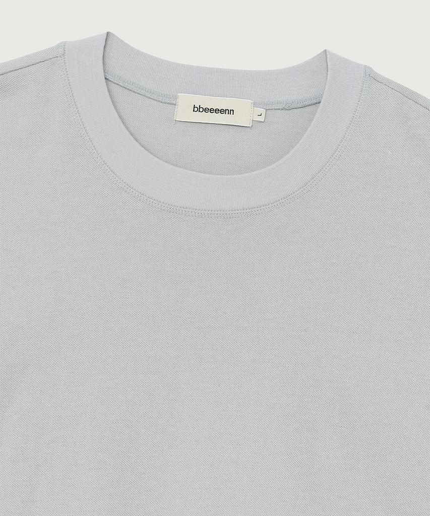 BBEEEENN Mens) Pique T-Shirt_Light Gray