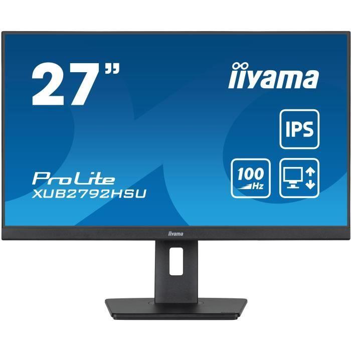 PC-skjerm - IIYAMA - 27" - FHD - 100Hz - IPS-panel - 0,4ms - XUB2792HSU-B6