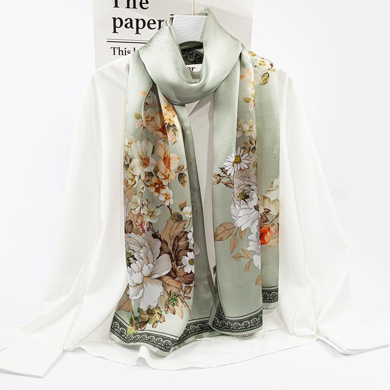Shanghai Story New Mulberry Silk Scarf for Women In Summer Thin and Versatile Hangzhou Silk Shawl Gift Scarf for Mom