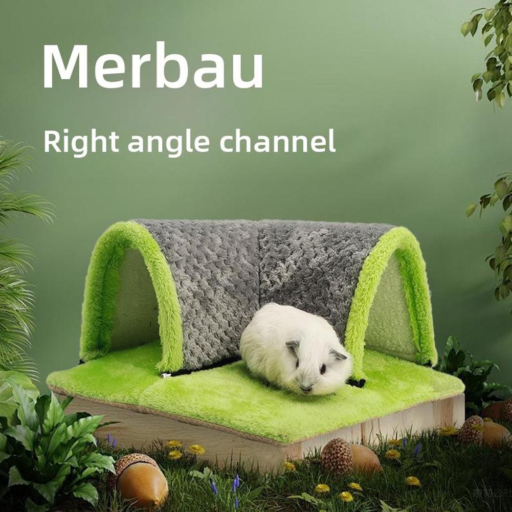 Warm Guinea Pig Hideout Tunnel Bed Soft Removable Guinea Pig Tunnels And Tubes for Cage Cat Kitten Guinea Pig Hides Fleece House