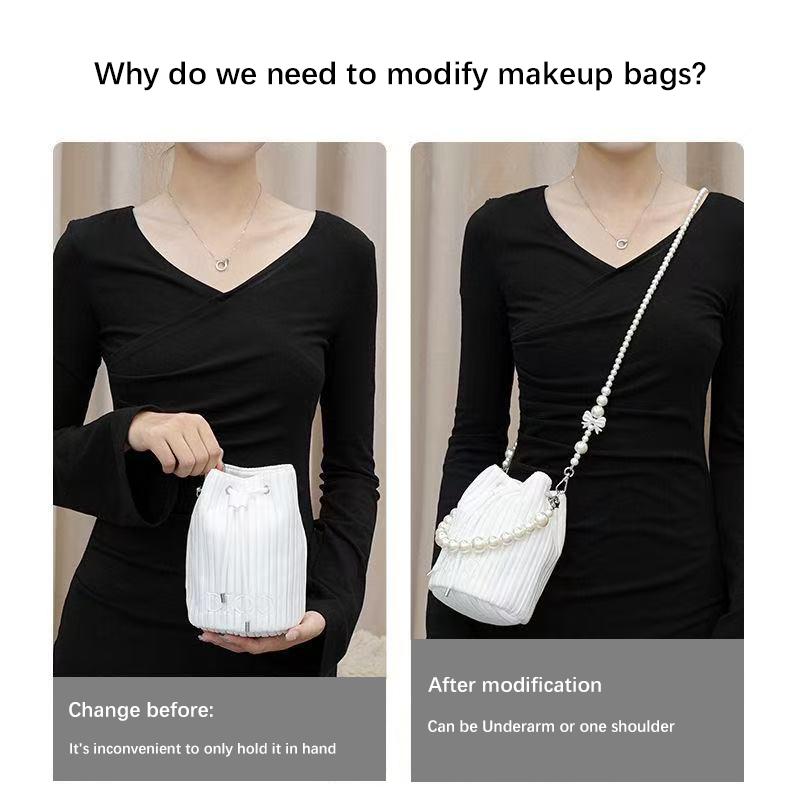 EverToner Pearl Bag Chain Crossbody Strap Lanyard Extender DIY Accessories Pearl Handbag Strap Replacement Accessories