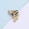 Blucome Big Crystal Bee Brooch Golden Openwork Wings Women Party Clothing Accessories Insect Beetle Brooches