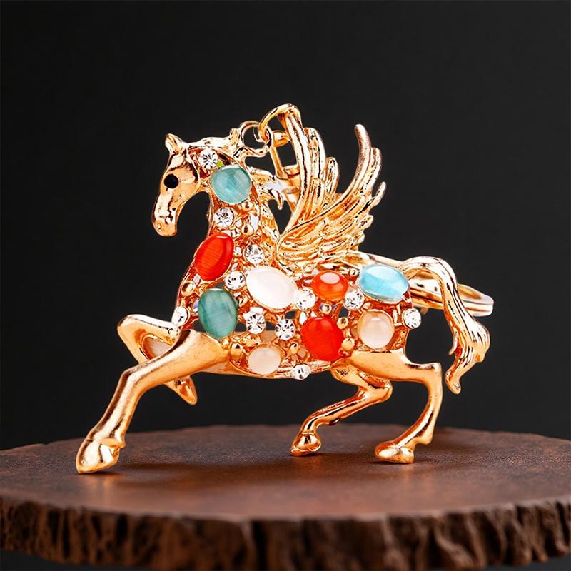  Pony Car Keychain Bag Pendant Metal Keychain Year Of The Horse