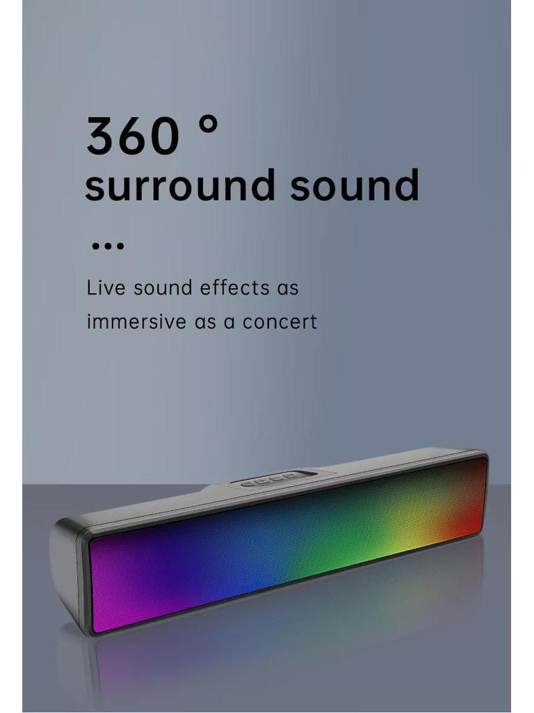 Cool LED Running Lights: Multi-functional Bluetooth Speaker with RGB Soundbar