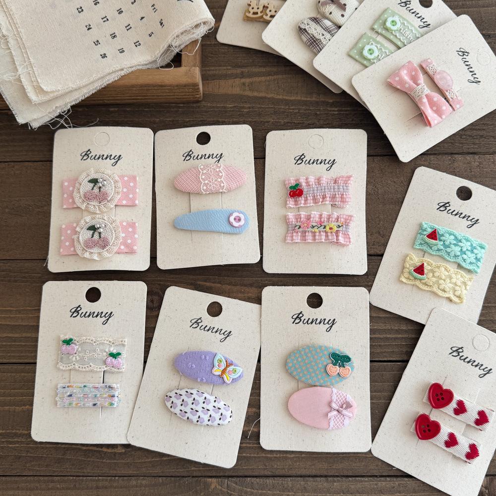 2pcs/set Cartoon Cute Hair Clips for Baby Girls Barrettes Hairgrips Sweet Girl Hairpins Headdress Hair Accessories Kids Headwear