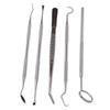 5pcs Dental Tools Pick Hygiene Set Plaque Remover Stainless Steel Tooth Scraper Teeth Cleaning