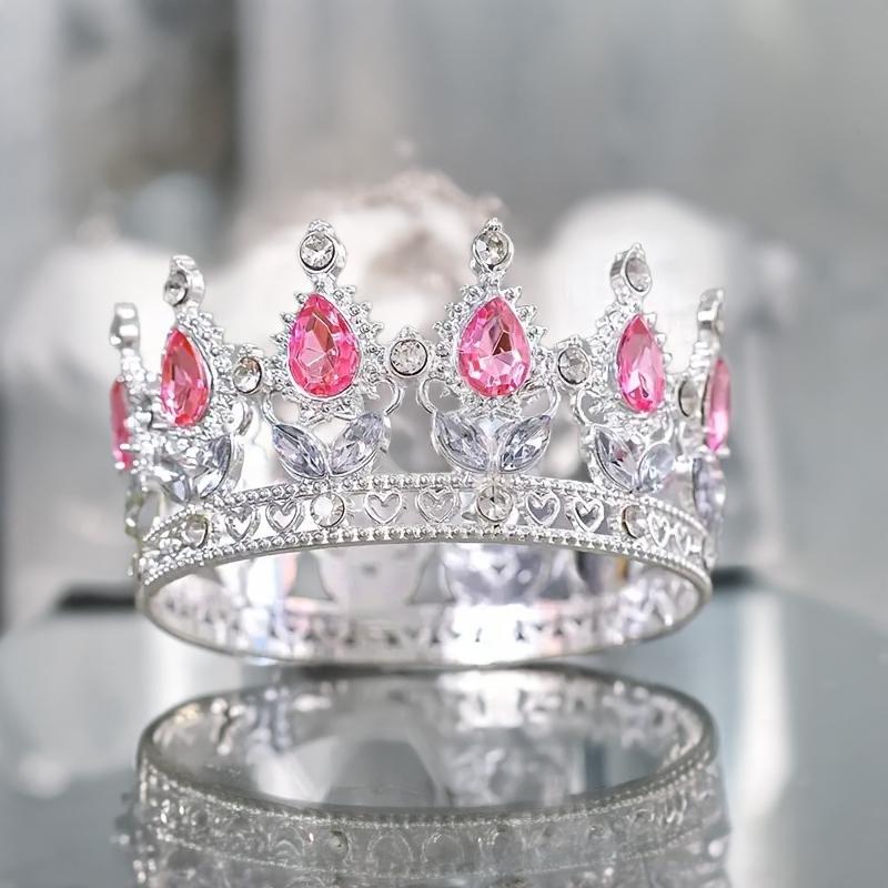 Luxury Baroque Jewelry Crown Retro Princess Queen Banquet Photography Prop Women's Shining Crystal Crown Bridal Hair Accessories