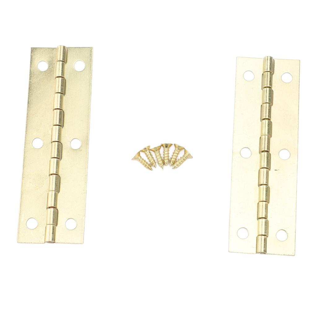 20 Set Back Flip Hinge Iron Retro Folding Butt Hinge for Cabinet Furniture 75x25mm Yellow