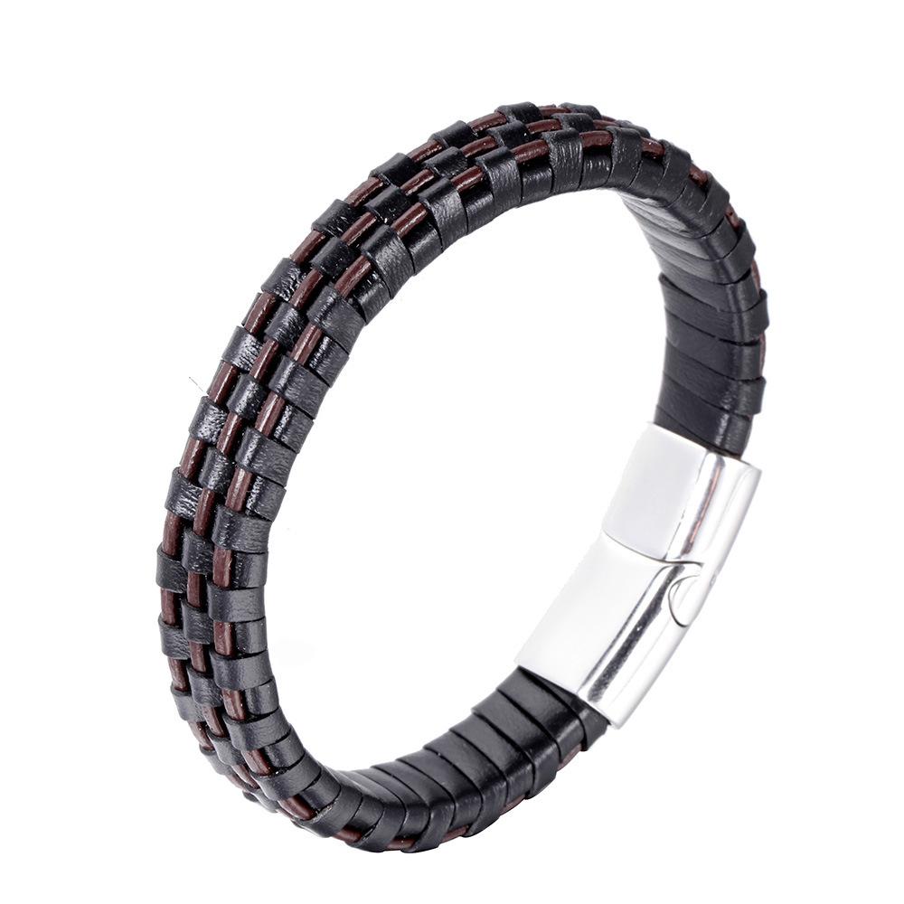 Korean version of fashion fashion jewelry, men's bracelets, leather rope woven bracelets