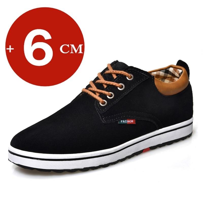 

Heightening Shoes Elevator Shoes Height Increase Shoes Men Height Increase Insole 6CM Men Sneakers Sport Black Shoes 37 чёрный