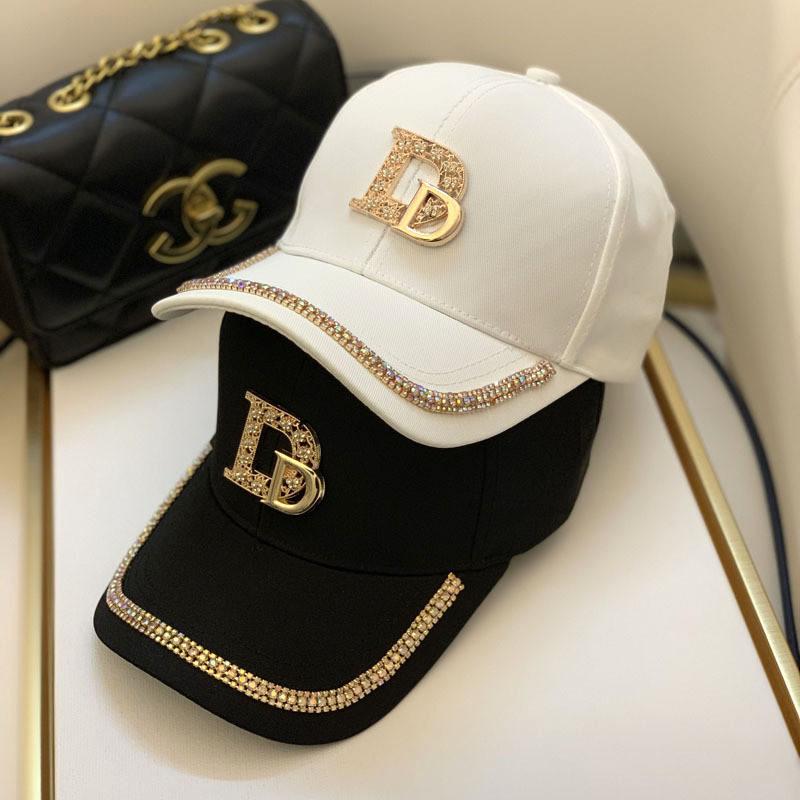 Fashionable Casual New Double D Rhinestone Duck Tongue Hat Spring And Autumn Korean Style Trendy Baseball Cap
