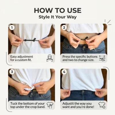 Shirt Tuck Anti-Wrinkle Belt Adjustable Invisible Undergarment Lock Strap Keep Shirt Neat for Business Trip Work