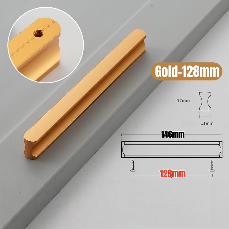 Modern Solid Aluminum Alloy Cabinet Handles with Screws,Simple Furniture Door Handle,Kitchen Cupboard Knob,Wardrobe Drawer Pulls