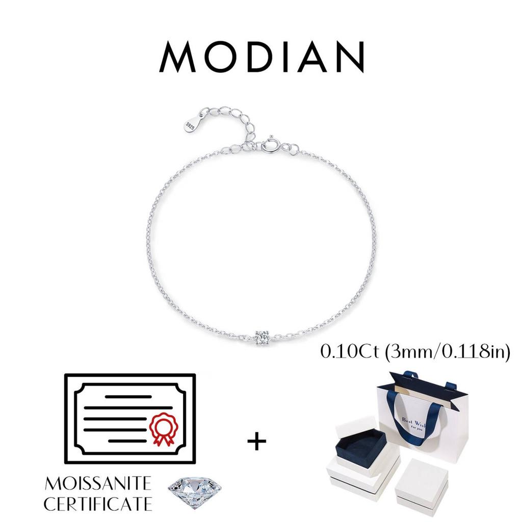 D Color Moissanite Bracelet 925 Sterling Silver Classic Minimalist Daily Link Chain Bracelet For Women Fine Jewelry