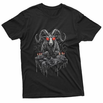 Okkultes Ziegen-Pentagramm Dunkles Halloween Schwarzes T-Shirt