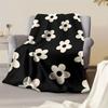Hot - Cartoon Small Flower Pattern Printed Flannel Blanket - All-Season Ultra-Soft Printed Blanket, Machine Washable, Perfect Fo