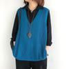 Spring and Autumn Hollow Out Sleeveless Women Knitted Vest Sleeveless Sweater V-Neck Knitted Top Plus Size