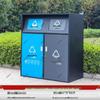 Large Stainless Steel Outdoor Trash Bin for Commercial Use and Waste Classification