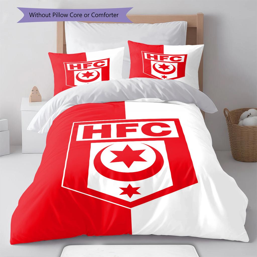 Pościel z wzorem Hallescher FC, Zestaw kołdry Poszewka na kołdrę Poszewka na poduszkę Domowy Prezent Urodzinowy (1 * poszwa na kołdrę + 2 * poszewki na poduszki, bez rdzenia)