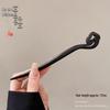 High-End Chinese Wooden Hairpin with Tassels – Ancient Style Ebony Faux for Women