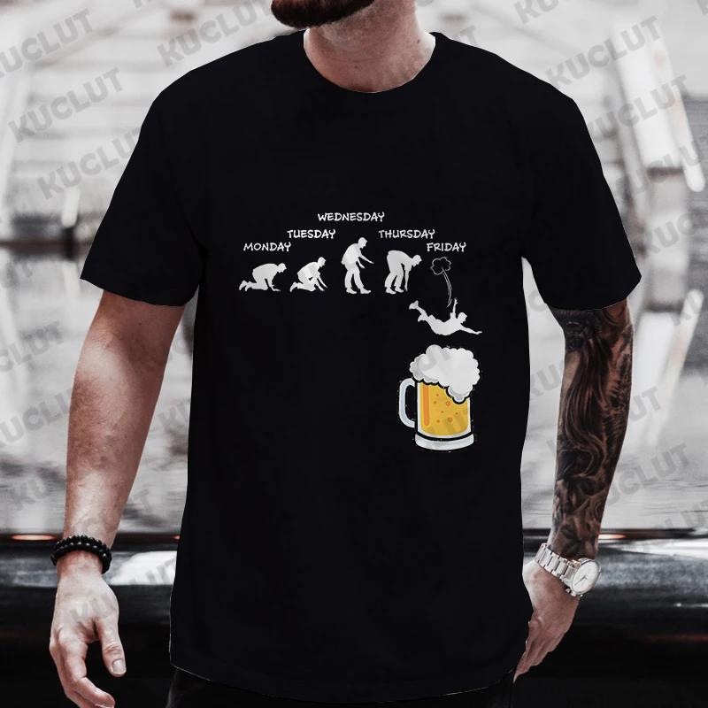 Diving Funny Printing Men Women T Shirts Fashion Casual Top Sleeve Short Sleeve Tshirts Deep Beer Diving Humor Alcohol Tees