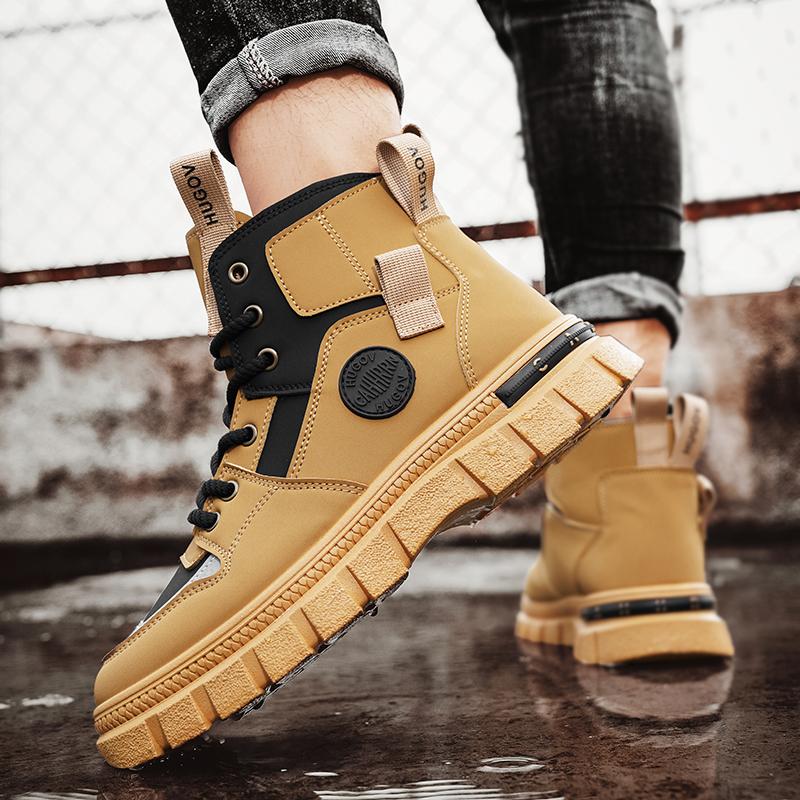 Fashion CYYTL Mens Winter Boots Casual Shoes Cowboy Combat Tactical Motorcycle Chelsea Ankle Work Outdoor Hiking Designer Luxury Leather