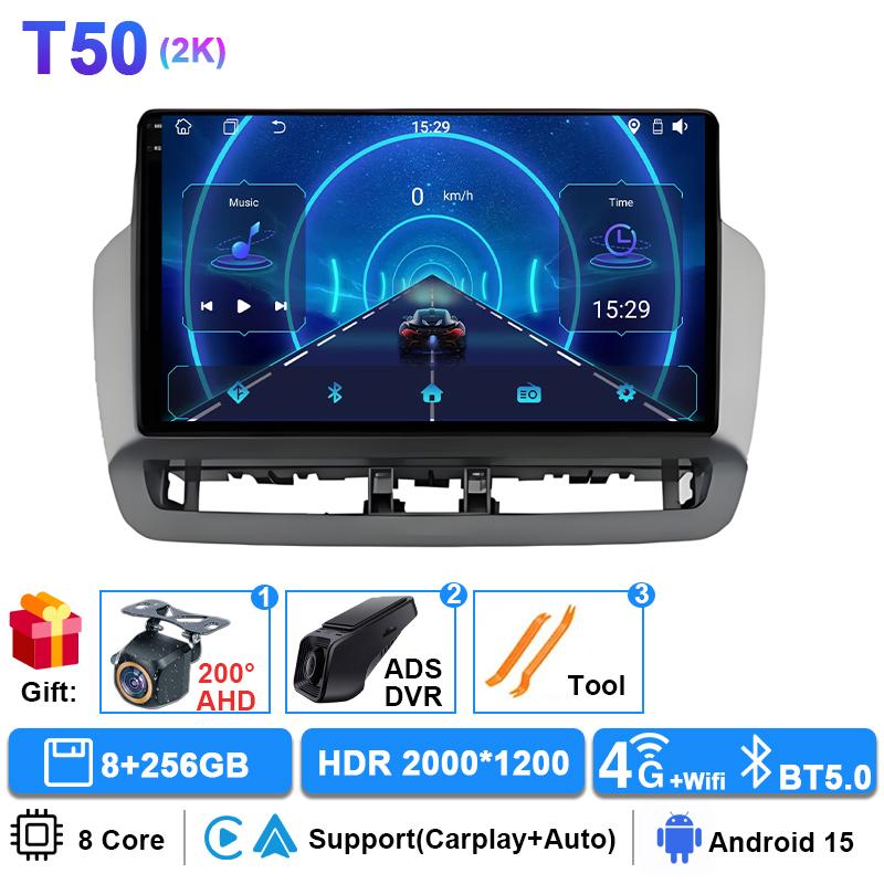 gjbn8 Car Radio For Seat Ibiza 2012 - 2015 2K QLED Android 16 Multimedia Video Player GPS 4G WIFI CarPlay Auto Wireless Stereo No 2Din