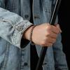 Neues Kreuzblumenarmband für Herren, neues Retro-Punk-Design mit geometrischem Rautenmuster, trendig und attraktiv