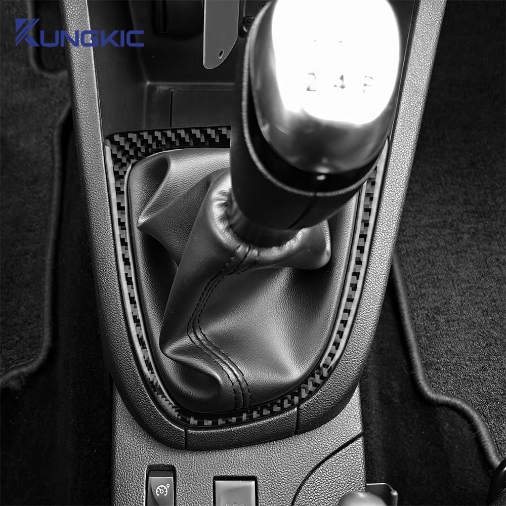 För Renault Clio 4 2013 2014 2015 2016 2017 2018 Mjuk Kolfiberdekal LHD RHD Bilväxel Yttre Växlingsram Interiört Tillbehör