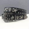 Crocodile Pattern American Western Rivets Scorpion Street Rivets Punk Men's Belt Women
